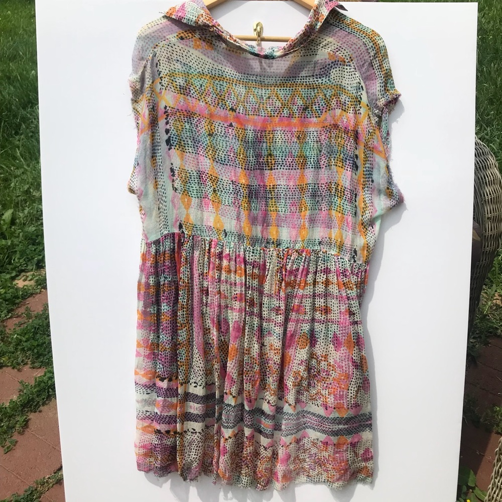 SOLD Free People || Patterned Distressed Tunic - Picture 3 of 6